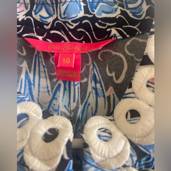 Lilly Pulitzer Blue and White Patterned Dress - Picture 2 of 4